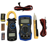 Imagem da oferta Kit 3x1 Multimetro digital Alicate amperímetro + multimetro + caneta tensão alerta som - Exbom