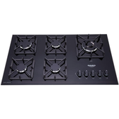 Imagem da oferta Cooktop a Gás 5 Bocas Preto com Mesa de Vidro e Tripla Chama Dako Diplomata Bivolt