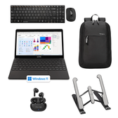 Imagem da oferta Notebook Ultra 14 Pol + Kit Teclado e Mouse Sem Fio + Suporte para Note + Fone de Ouvido Bt + Mochila Targus UB540A