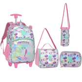 Imagem da oferta Kit Mochila De Rodinha Unicornio Estrela 46cm 3 Peças 2025