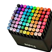 Imagem da oferta Conjunto de Canetas Marcador Permanente Canetinhas para Colorir Touch com Ponta Dupla para Desenhos Profissional e Escol