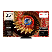 Imagem da oferta Smart TV 85" 4K TCL 85C8K QD-Mini LED 144Hz Google TV Zero Border
