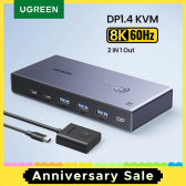 Imagem da oferta Switch UGREEN DP 1.4 8K 60Hz KVM