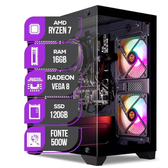 Imagem da oferta PC Gamer Mancer | Ryzen 7 5700G | Vega 8 | 16GB DDR4 | SSD 120GB | Fonte 500W 80 Plus