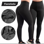 Imagem da oferta Kit 2 Calça Termica Flanelada Legging Academia Suplex Grossa Modeladora Leg Cintura Alta Peluciada