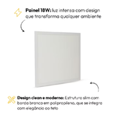 Imagem da oferta Kit 10 Painel Led Plafon 18w ou 25w 6500k Branco Frio Bivolt Embutir/Sobrepor Branco Alut By Avant