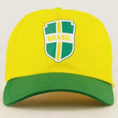 Imagem da oferta Boné Aba Curva Futfanatics Brasil Escudo - Velcro