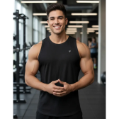 Imagem da oferta Regata Dry Fit Lisa Camiseta Masculina Academia Treino Voker