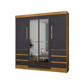 Imagem da oferta Guarda-roupa Casal com Espelho 4 Portas 6 Gavetas Araplac Atraente Sofia