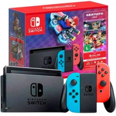 Imagem da oferta Console Nintendo Switch V2 32GB Mario Kart 8 Deluxe