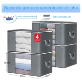 Imagem da oferta Kit 4 Saco Organizador Edredon Cobertor Multiuso Dobrável