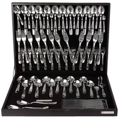 Imagem da oferta Faqueiro Maresias Aço Inox com Estojo de Madeira 76 Peças Prata Tramontina