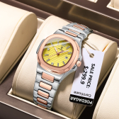 Imagem da oferta Poedagar relógio quadrado de luxo para mulher luminosa à prova dwaterproof água data senhoras relógio elegante femin