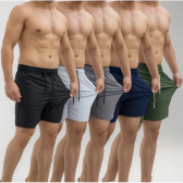 Imagem da oferta Kit 5 Shorts Masculino Praia C Lycra Tactel Academia Bermuda