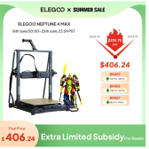 Imagem da oferta ELEGOO NEPTUNE 4 MAX FDM Impressora 3D com impressão de até 500 mm/s com placa-mãe Klipper de alta velocidade volume