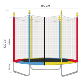 Imagem da oferta Cama Elástica Infantil Justfun Pula Pula Trampolim 1,80 M Colorida