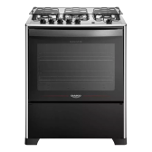 Imagem da oferta Fogão 5 Bocas Dako Magister Grill Preto Com Mesa Inox Bivolt