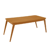 Imagem da oferta Mesa de Jantar Copper 180cm Madeira Tampo Canto Copo Moderna Mobília