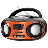 Imagem da oferta Rádio com CD FM Potência 8WRMS Bluetooth Entradas USB e Auxiliar Mondial Up BX-18 Preto/Laranja