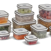 Imagem da oferta Electrolux Kit 12 Potes Herméticos de Plástico Retangulares Multiuso Vedação Silicone BPA Free Porta Mantimentos