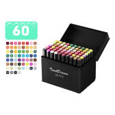 Imagem da oferta Conjunto Canetas Marcador Canetinha Ponta Dupla 60 Cores Kit