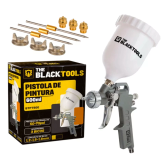 Imagem da oferta Pistola Pintura Gravidade 600ml 3 Bicos 1.2 1.5 1.8 Btpt600 Profissional The Black Tools