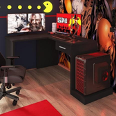 Imagem da oferta Mesa Gamer Escrivaninha em L DRX9000 1 Gaveta