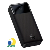 Imagem da oferta Carregador Rápido Portátil Power Bank Baseus 20000 Mah 15w Cor Preto