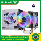 Imagem da oferta Resfriador de CPU GMRGB 3 pinos PWM RGB Silencioso Intel LGA 775 1200 1150 1151 1155 AMD AM2 AM3 AM4 Ventil