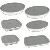 Imagem da oferta Jogo de Assadeiras Marinex 6 Peças Com Tampa Vidro