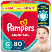 Imagem da oferta Fralda Pampers Supersec G - 80 fraldas