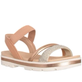 Imagem da oferta Sandália Modare Ultraconforto Flatform Tratorada Strass Nude
