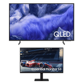 Imagem da oferta Samsung Vision AI TV 50 QLED 4K + Monitor Gamer Samsung 27"