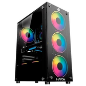 Imagem da oferta Gabinete Gamer Hayom Mid Tower RGB ATX Lateral e Frontal em Vidro Temperado com 4 Fans RGB - GB1749