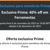Imagem da oferta Exclusivo para membros PrimeExclusivo Prime: 40% off em Ferramentas