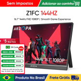 Imagem da oferta Monitor Portátil de Jogos HDR ARZOPA 16.1'' 144hz 1080P 100% sRGB FHD