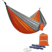 Imagem da oferta JOYFOX Rede De Dormir Camping Construção Rápida Portátil Dobrável Rede de Árvore Acampamento (Médio Laranja)