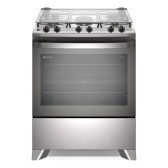 Imagem da oferta Fogão 5 bocas Electrolux Cinza Efficient com Mesa Inox PerfectCook e VaporBake FE5IC - Bivolt