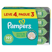 Imagem da oferta Pampers Lenços Umedecidos Aroma De Aloe Vera 192 Unidades