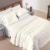 Imagem da oferta Cobre Leito Queen 300 Fios Resistente e Macio Aveline 03 Peças Off White