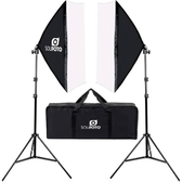 Imagem da oferta SOU FOTO Kit Softbox Duplo para Iluminação Profissional Luz Suave 50x70cm Tripé Ajustável até 2m Estúdio Fotográf