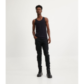 Imagem da oferta Calça Skinny Cropped Jeans com Puídos Preto