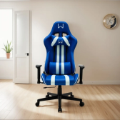 Imagem da oferta Cadeira Gamer Multi Warrior Sense Viper 130kg Couro Pu Azul