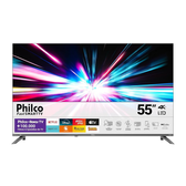 Imagem da oferta Smart TV 55" Philco 4K UHD LED Roku TV Dolby Audio P55CRA