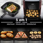 Imagem da oferta Air Fryer Oven Electrolux por Rita Lobo 12L Digital Vermelha Escura Experience 1700W (EAF86)