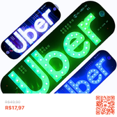 Imagem da oferta Placa Letreiro Led Usb Uber Motorista De APP