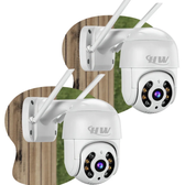 Imagem da oferta Kit 2câmera Ip Icsee Prova D'água Infravermelho Externa Wifi - HW