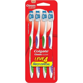 Imagem da oferta Colgate Escova De Dente Classic Clean Macia 4 Unidades | Cores Sortidas