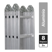 Imagem da oferta Escada Articulada Multifuncional Alumínio Reisam 4x2 13 Pos