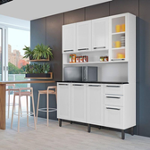 Imagem da oferta Armário de Cozinha Compacta Itatiaia 8 Portas 2 Gavetas Branco